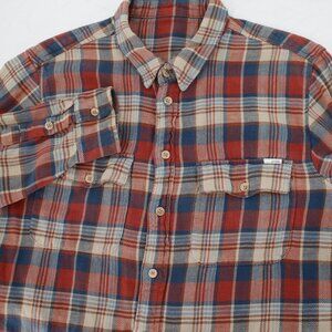 Mother flannel Shirt Women Large Frenchie Plaid Button Up Cotton Long Sleeve